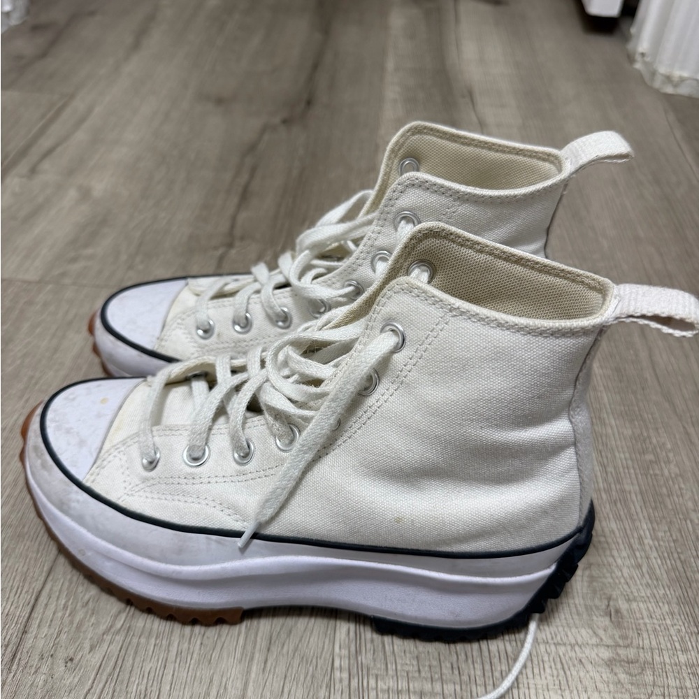 Converse High-Top Platform White Sneakers womens size 7